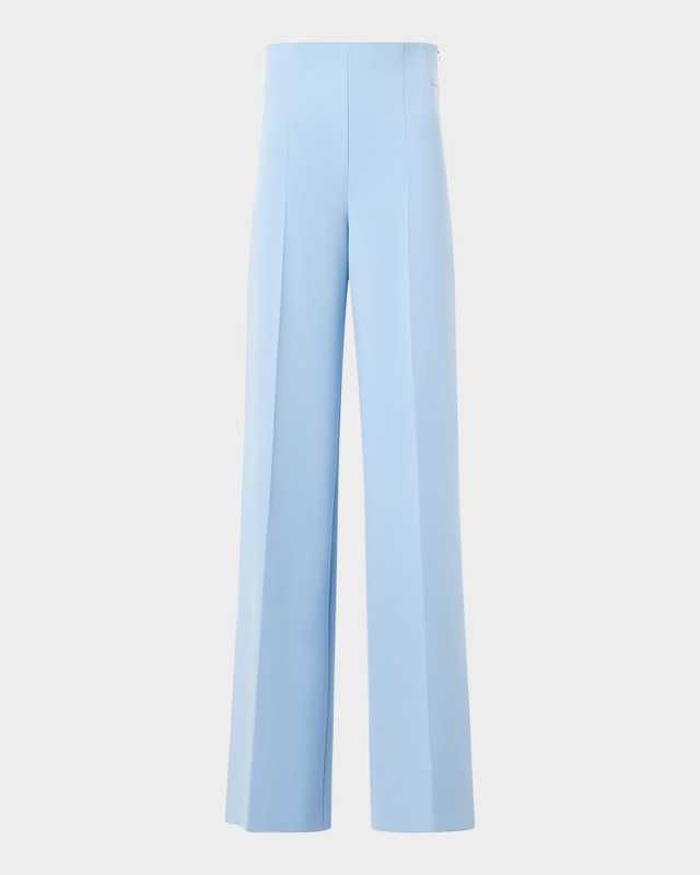 Double-Face Wool Bootcut Trousers